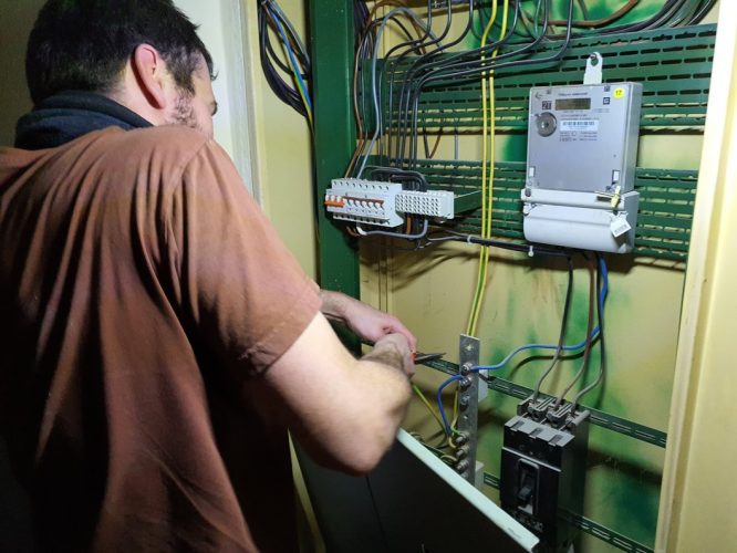 úprava elektroměrného rozvaděče